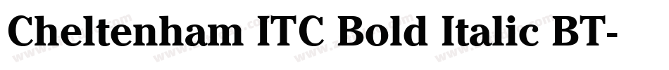 Cheltenham ITC Bold Italic BT字体转换